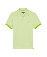 Men Organic Cotton Pique Polo Shirt Solid Macaroon front view