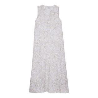 Vestido de playa largo de tencel con estampado Dentelles para mujer