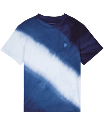 Men Organic Cotton T-shirt Tie & Dye Earthenware vista frontal