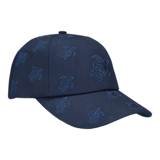 Embroidered Cap Turtles All Over Blu marine vista frontale