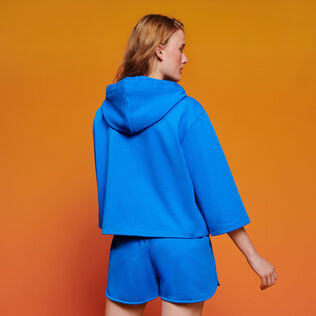 女士刺绣标志 Gradient 连帽衫 - Vilebrequin x The Beach Boys Earthenware 背面穿戴视图