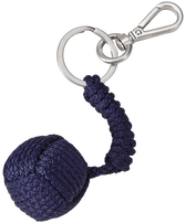 Ball Cord Keyring Navy front view