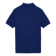 Polo en coton tricoté homme uni Outremer vue de dos