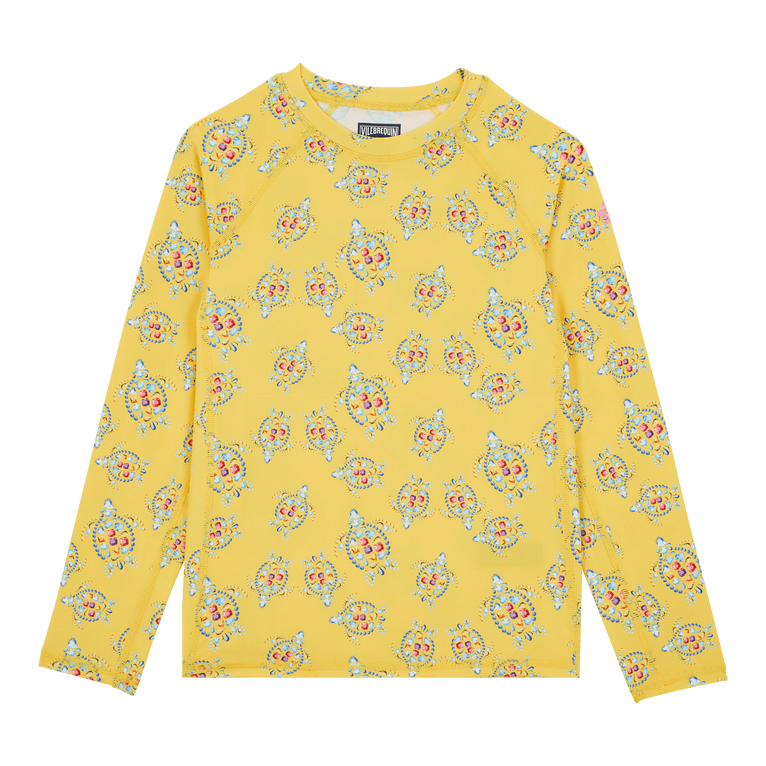 Kids Uv Protection Rashguard Vendôme Turtles - Glaw - Yellow