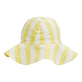 Girls Large Stripes Cotton Hat Sunflower back view