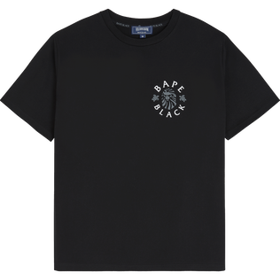 Camiseta con logotipo estampado para hombre de Vilebrequin x BAPE® BLACK Negro vista frontal