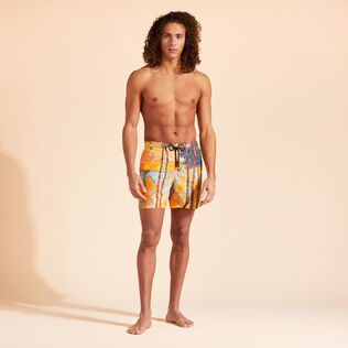 Men 360 Swim Shorts Voile et Pins - Vilebrequin x Paul Signac Corn front worn view