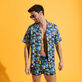 Men Short Swim Trunks Piranhas Navy details view 1
