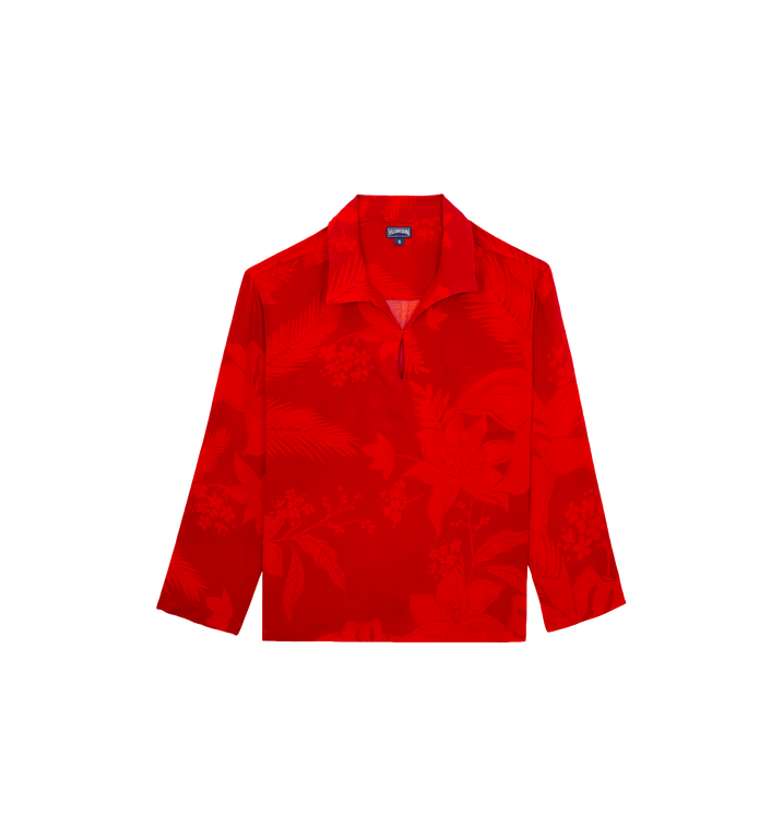 Vilebrequin Women Viscose Shirt Flower Power - Cora - Red - Size M