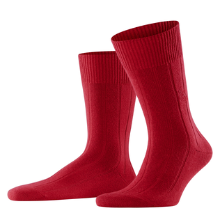 Men Socks Ronde des Tortues - Vilebrequin x Falke Red front worn view