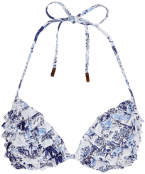 Riviera Triangel-Bikinioberteil für Damen Ink Vorderansicht
