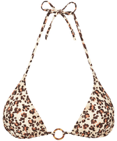 Top bikini donna a triangolo Turtles Leopard Straw vista frontale