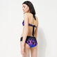 Slip bikini donna Hot Rod 360° - Vilebrequin x Sylvie Fleury Nero vista indossata posteriore