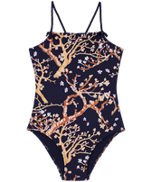 女童 Sweet Blossom 连体泳衣 Navy 正面图