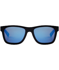 Occhiali da sole unisex tinta unita Blu marine vista frontale indossata