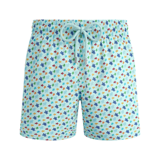 Men Stretch Short Swim Trunks Micro Ronde Des Tortues Rainbow Pacific front view