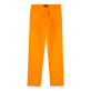 Pantalón recto en lino de color liso para hombre Zanahoria vista trasera