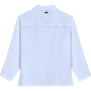 Linen Peajacket Solid - Vilebrequin x Ines de la Fressange White back view