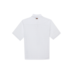 Women Cotton Polo Broderie Anglaise White back view
