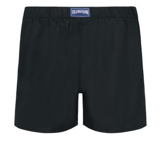 Bermudas de lino cortas para hombre Negro vista trasera