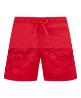 Boys Swim Trunks Hermit Crabs Moulin rouge front worn view