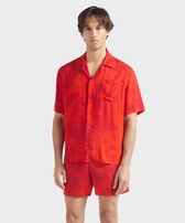 Chemise bowling en viscose homme Flower Power Lipstick vue portée de face