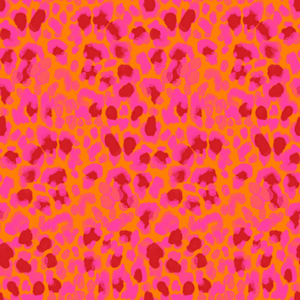 New Leopard 中性真丝围巾 Apricot 打印