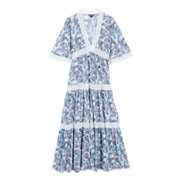 Langes Isadora Fish Kleid für Damen Weiss Vorderansicht