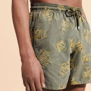Men Swim Trunks Embroidered VBQ Turtles - Limited Edition Olivier details view 1