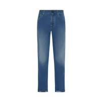 Men 5-Pockets Denim Pants Palms Offset Med denim w2 front view