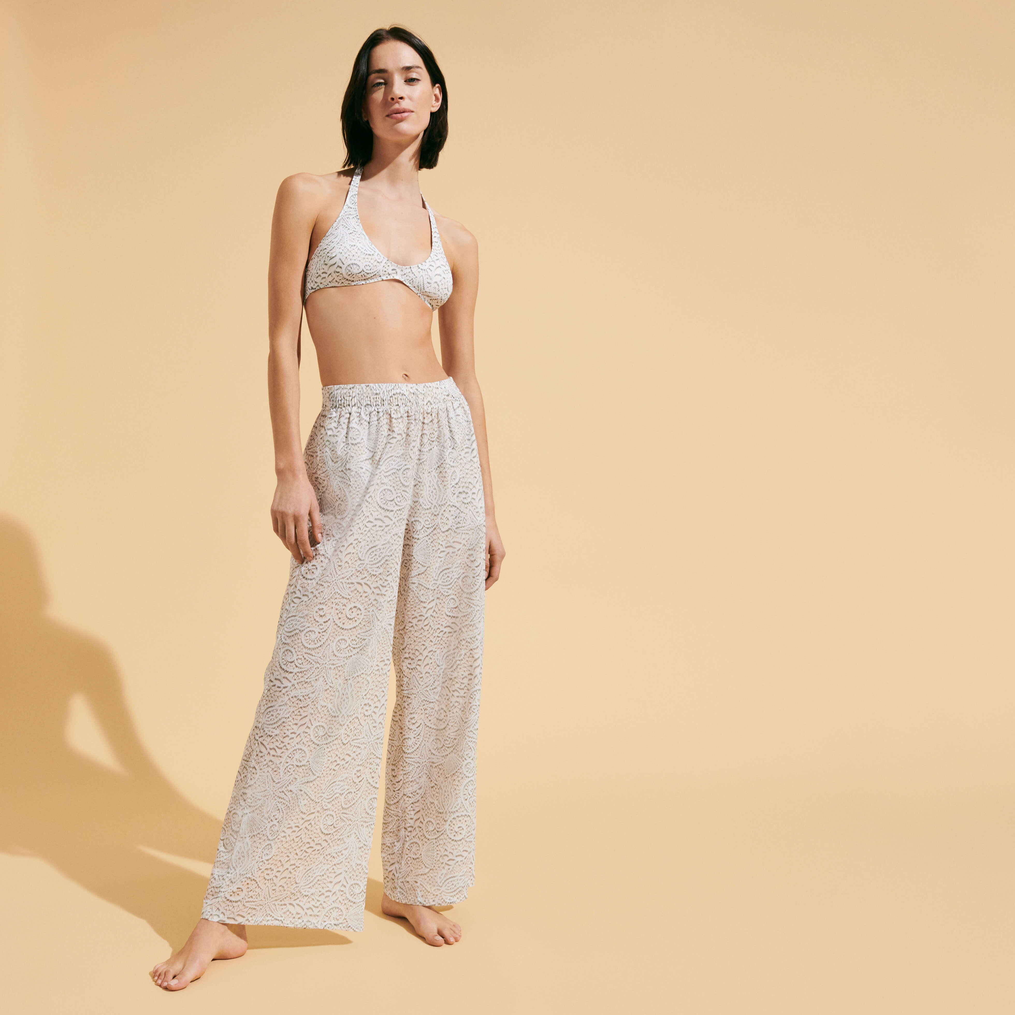 Pantalon voile de coton hot sale femme