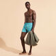 Pantaloncini mare uomo elasticizzati in maglia aran Thalassa dettagli vista 1