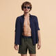 Maillot de bain en laine mérinos homme Bicolore Olive chine vue de détail 2