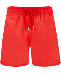 Ultraleichte und verstaubare Solid Badeshorts für Herren Mohnrot Vorderansicht