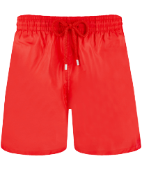 Men Swimwear Ultra-light and packable Solid Poppy red front view