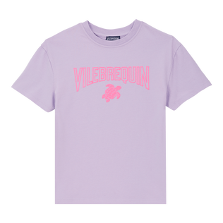 T-Shirt aus Bio-Baumwolle für Jungen Lila Vorderansicht