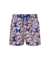Women Silk Bermuda Shorts Disco Butterflly Blush 正面图