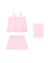 Conjunto de pijama para niña con tortuga bordada Peony vista frontal