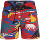 男士Hawaiian弹力泳装 - Vilebrequin x Palm Angels Red 后视图
