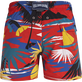 Men Stretch classic Printed - Men Stretch Swimwear Hawaiian - Vilebrequin x Palm Angels, Red back view