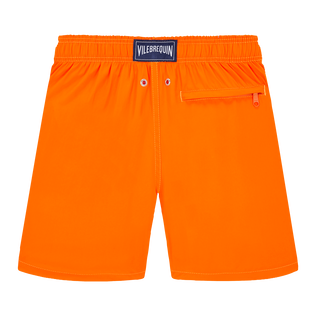 Boys Ultra-Light and Packable Swim Shorts Solid Fluo fire back view