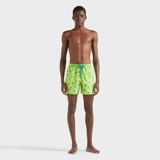 Bañador con bordado Ronde des Tortues para hombre - Edición limitada Lime vista frontal desgastada
