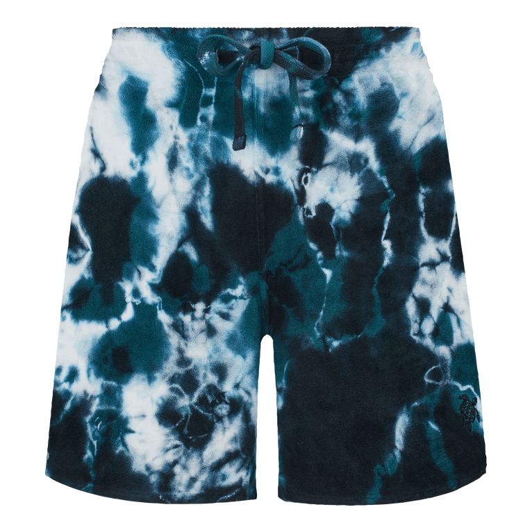 Women Terry Shorts Rough Ocean Tie & Dye - Fauna - Green