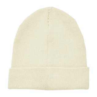 Kids Knit Beanie Solid Off white back view