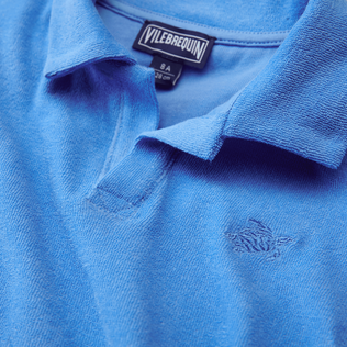 Boys Terry Polo Solid Ocean details view 1