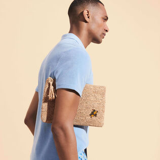 Raffia Unisex Beach Pouch Hemp details view 1