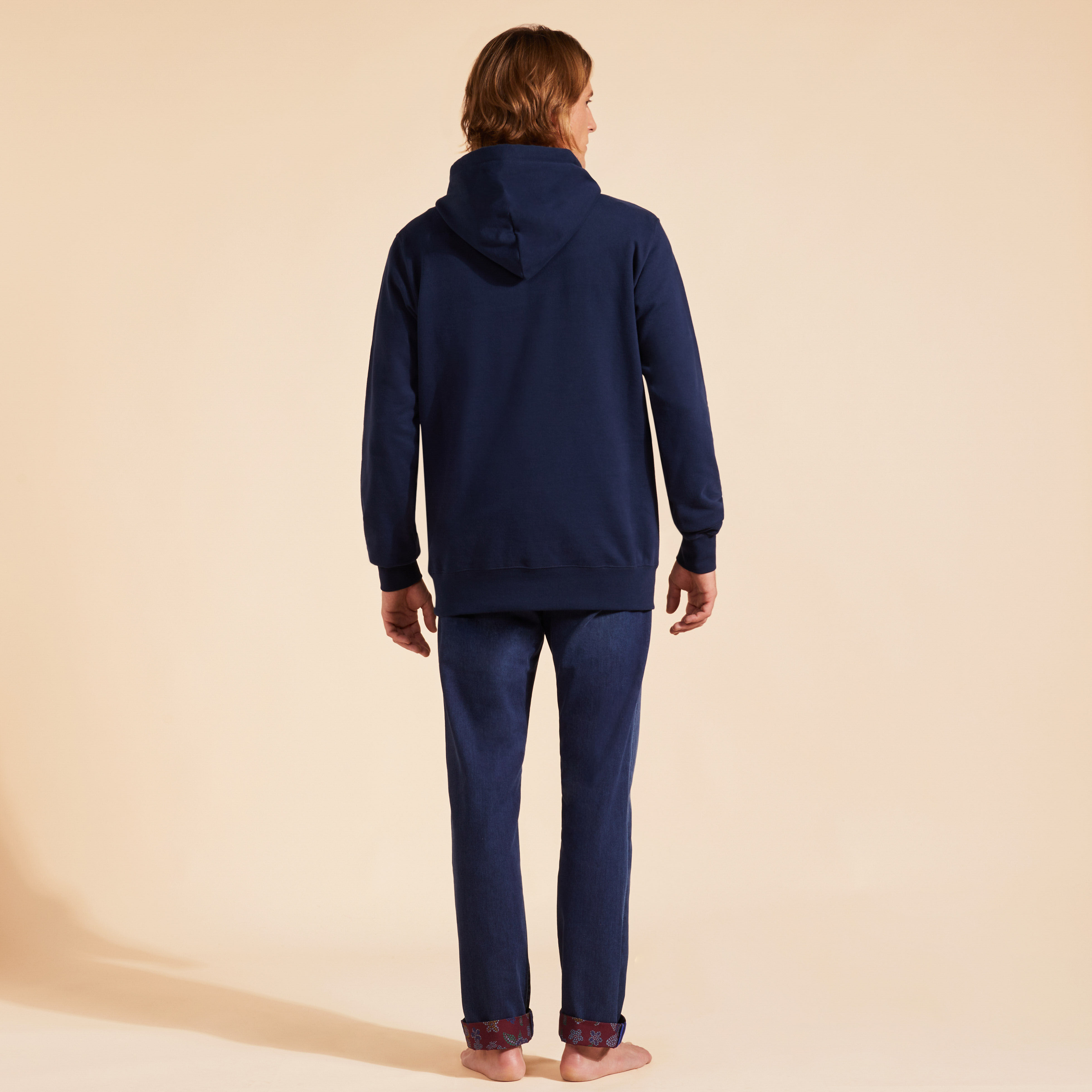 Sudadera en algod n de color liso para hombre