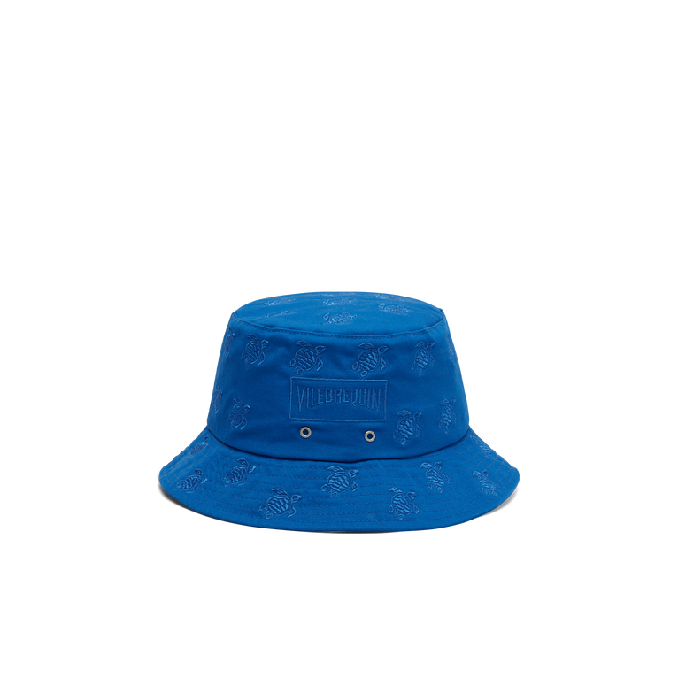 Embroidered Bucket Hat Turtles All Over - Boom - Blue - Size M/L - Vilebrequin