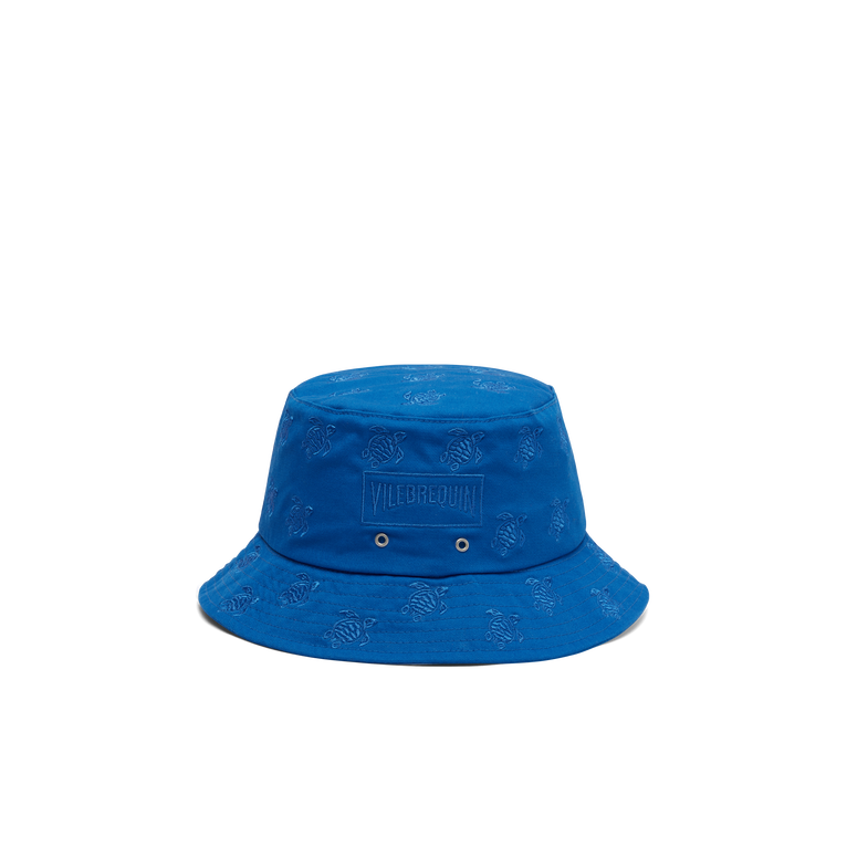 Embroidered Bucket Hat Turtles All Over - Boom - Blau
