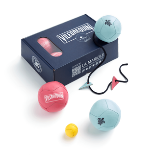 Pink Recycled Leather Premium Petanque Boules - Vilebrequin x La Mariole Pink/pacific details view 2